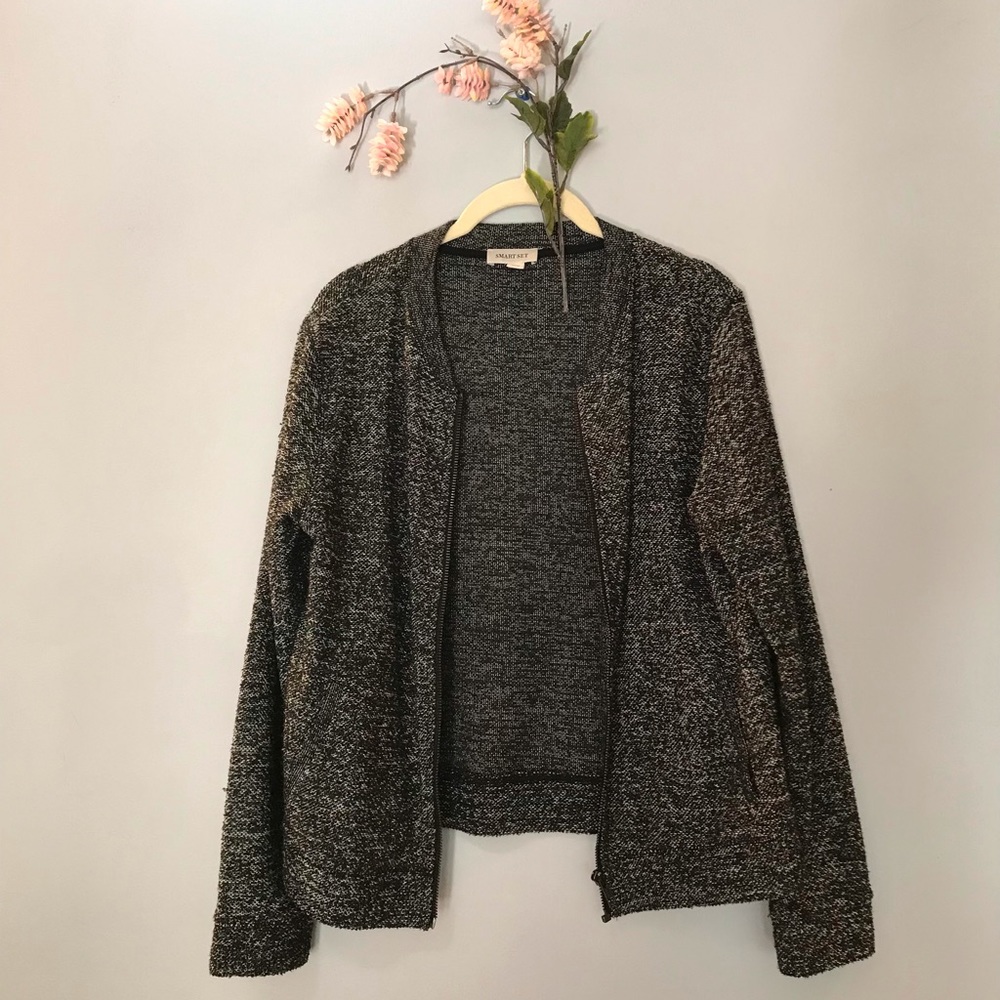 Black bomber sweater